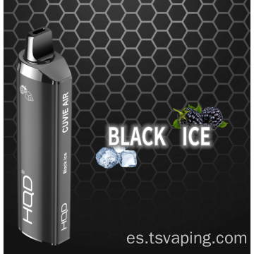 Aire recargable 4000 bocanadas negras de hielo desechable vape